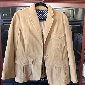 Lands End Corduroy Beige Blazer